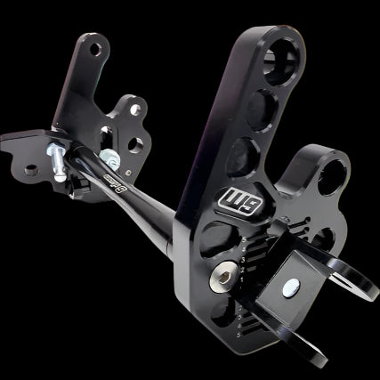 Warp 9 E Ride Pro Adjustable Footpeg Mount Black