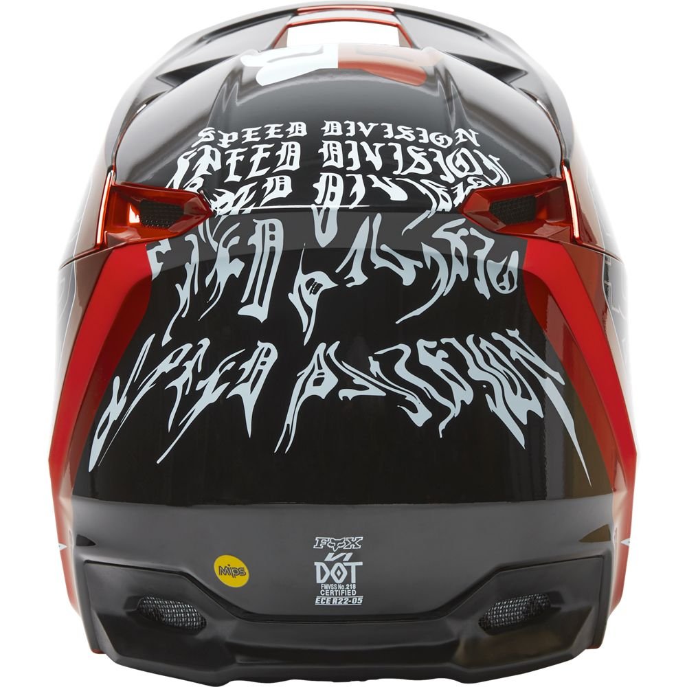 Fox Racing Youth V1 Peril Full-Face Helmet - Flo Red