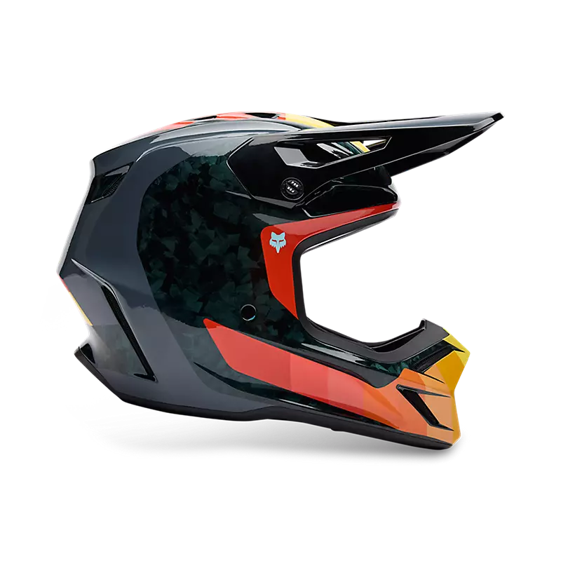Fox Racing V3 RS Grid Full Face Helmet Black/Orange