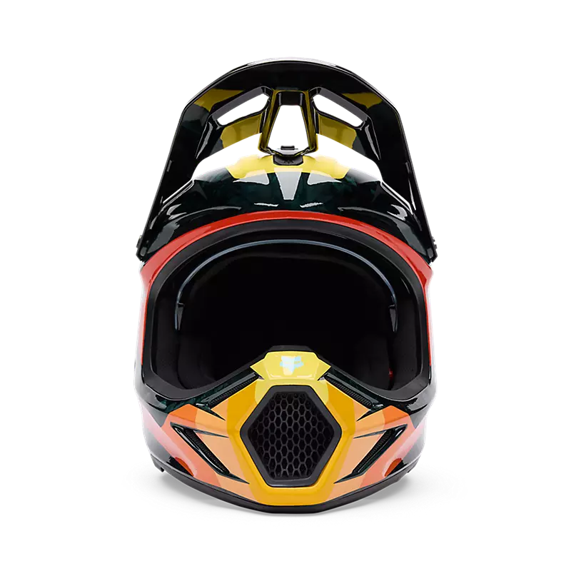 Fox Racing V3 RS Grid Full Face Helmet Black/Orange