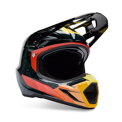 Fox Racing V3 RS Grid Full Face Helmet Black/Orange