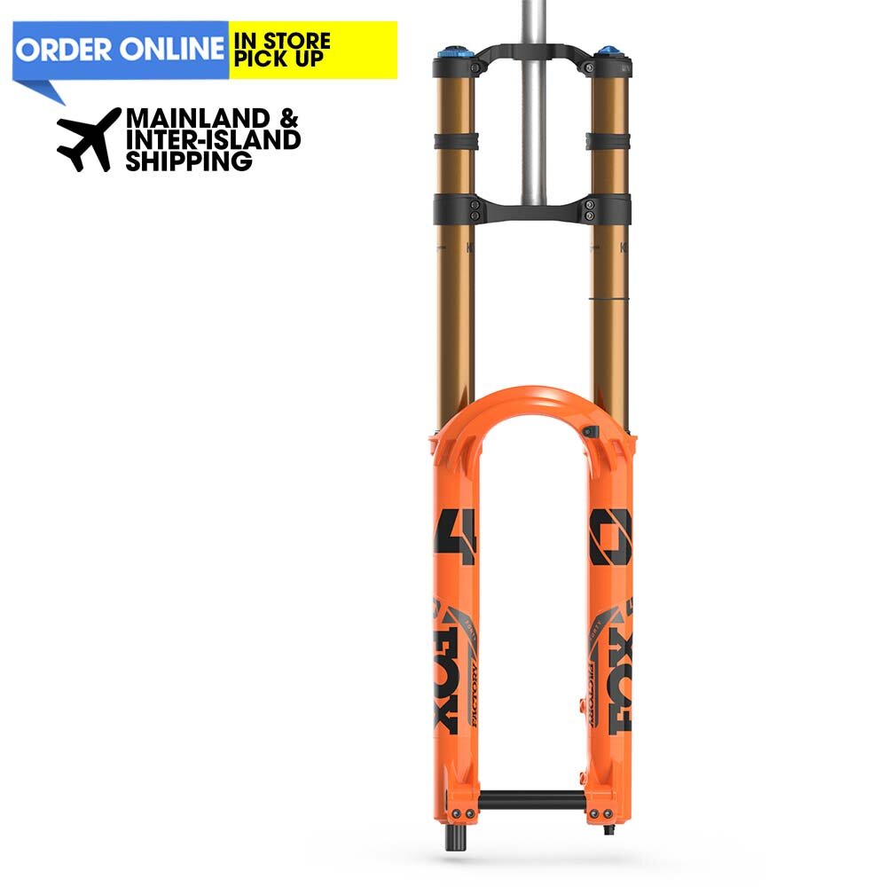 FOX 40 Factory Suspension Fork - 27.5", 203 mm, 20 x 110 mm, 48 mm Offset, Shiny Orange, Grip 2