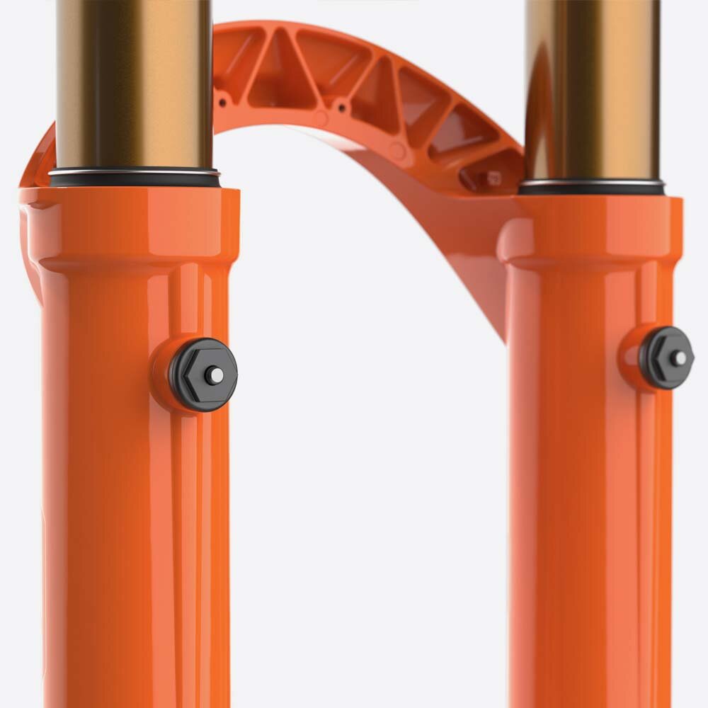 FOX 40 Factory Suspension Fork - 27.5", 203 mm, 20 x 110 mm, 48 mm Offset, Shiny Orange, Grip 2